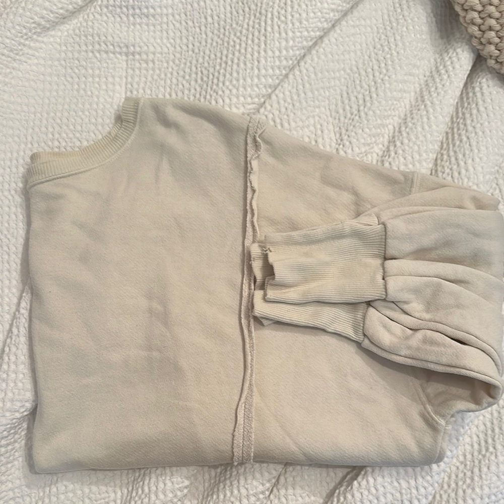 Free People Cream Sweatshirt